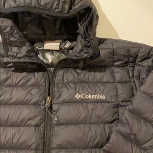 Columbia black turbodown omniheat jacket